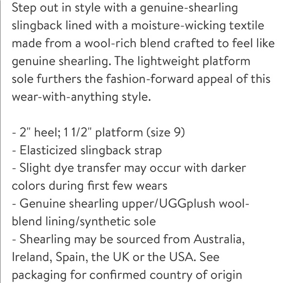 Ugg Disco Shearling Slingback Slipper - Picture 5 of 5